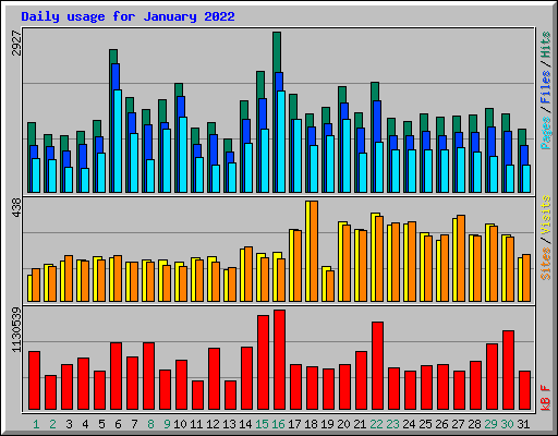 Daily usage for January 2022