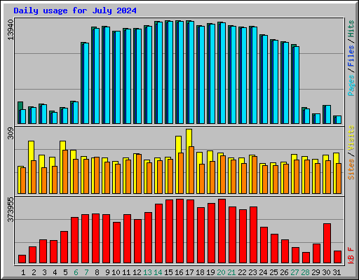 Daily usage for July 2024