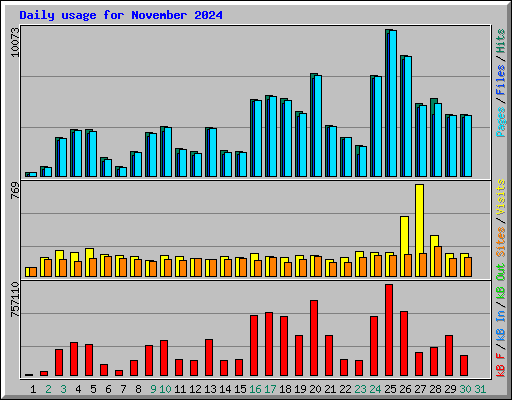 Daily usage for November 2024