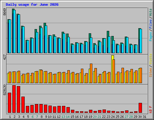 Daily usage for June 2026