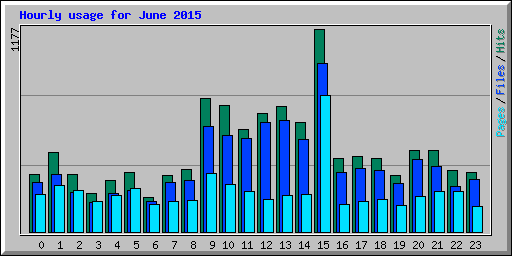Hourly usage for June 2015