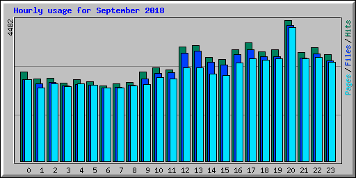 Hourly usage for September 2018