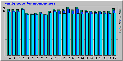 Hourly usage for December 2018