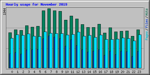 Hourly usage for November 2019