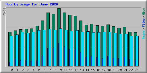 Hourly usage for June 2020