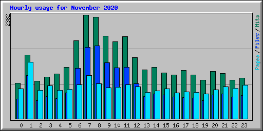 Hourly usage for November 2020
