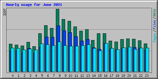 Hourly usage for June 2021