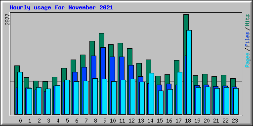 Hourly usage for November 2021