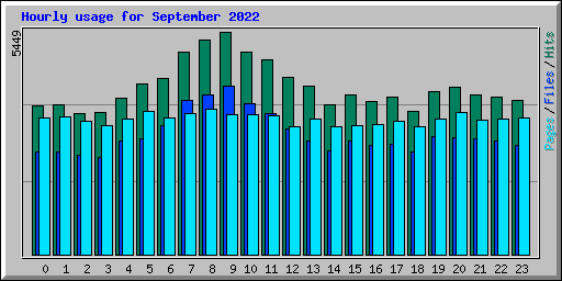 Hourly usage for September 2022