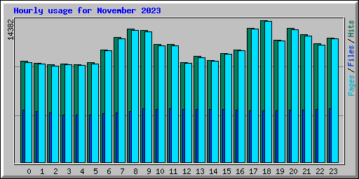 Hourly usage for November 2023