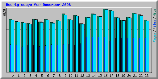 Hourly usage for December 2023