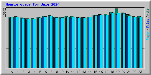 Hourly usage for July 2024