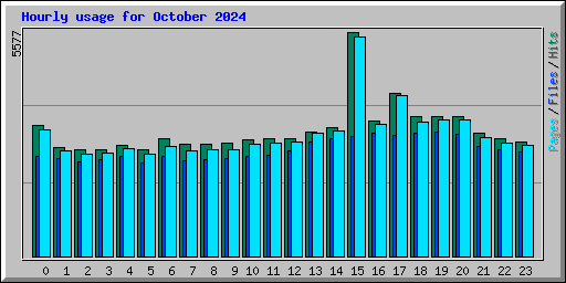 Hourly usage for October 2024