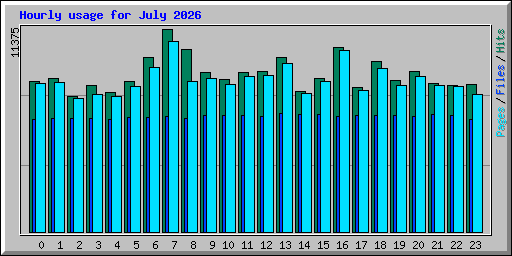 Hourly usage for July 2026